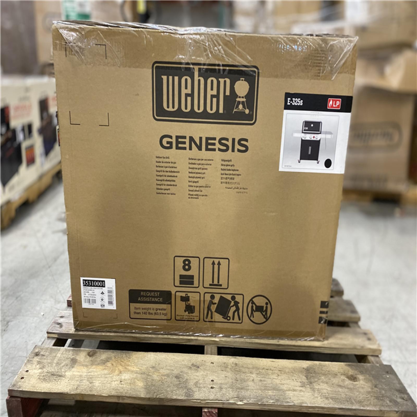 DALLAS LOCATION -NEW!-Weber Genesis E-325s 3-Burner Liquid Propane Gas Grill in Black with Built-In Thermometer