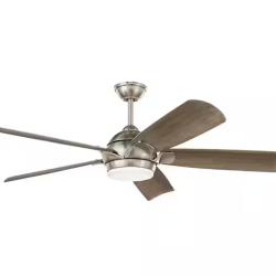 DALLAS LOCATION - Home Decorators Collection Camrose 60 in. Integrated Color LED Brushed Nickel Ceiling Fan with Light Kit and Remote Color Changing PALLET - ( 20 UNITS)