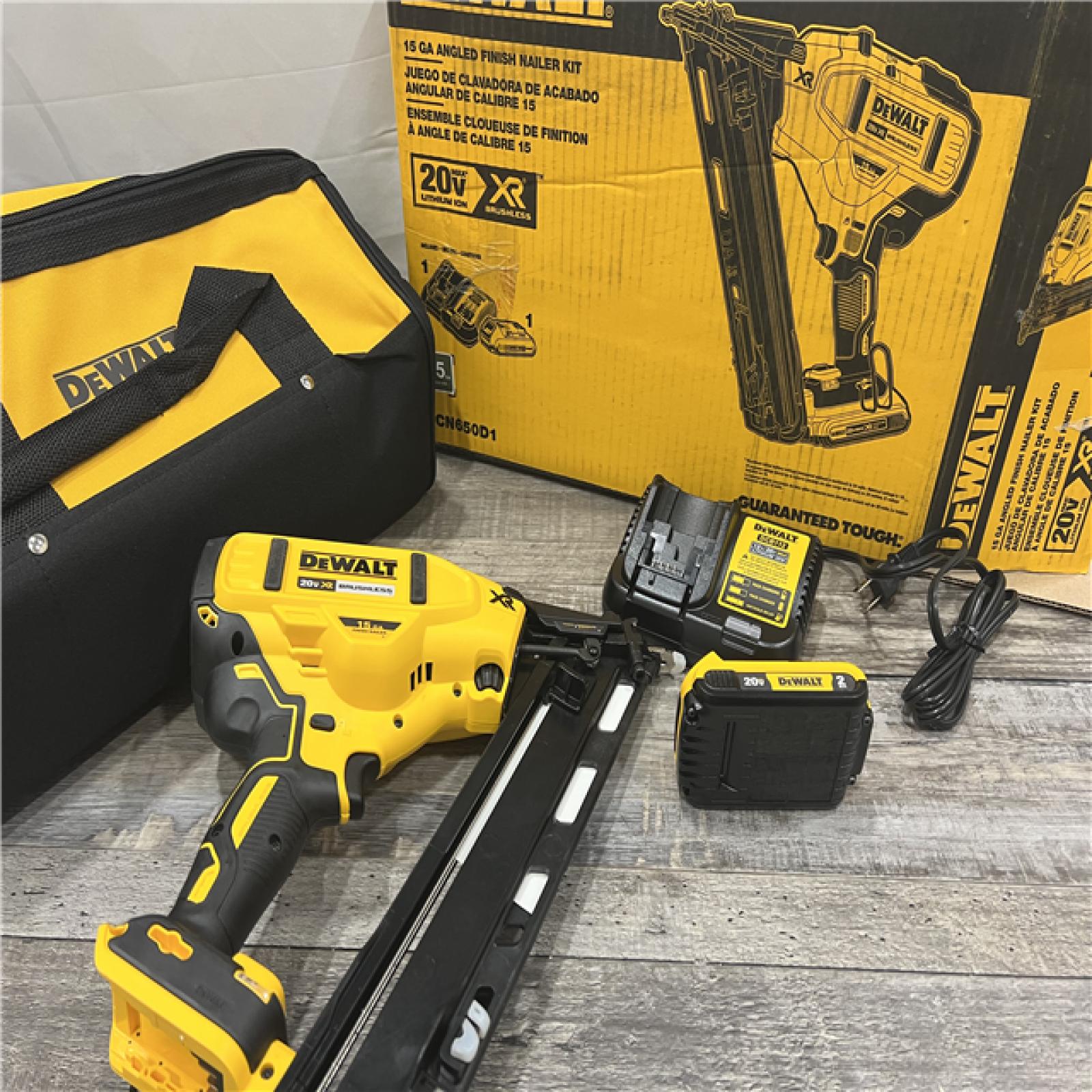 AS-IS DEWALT 20V MAX XR 15 Ga. Cordless 34 Deg Nailer 20 V