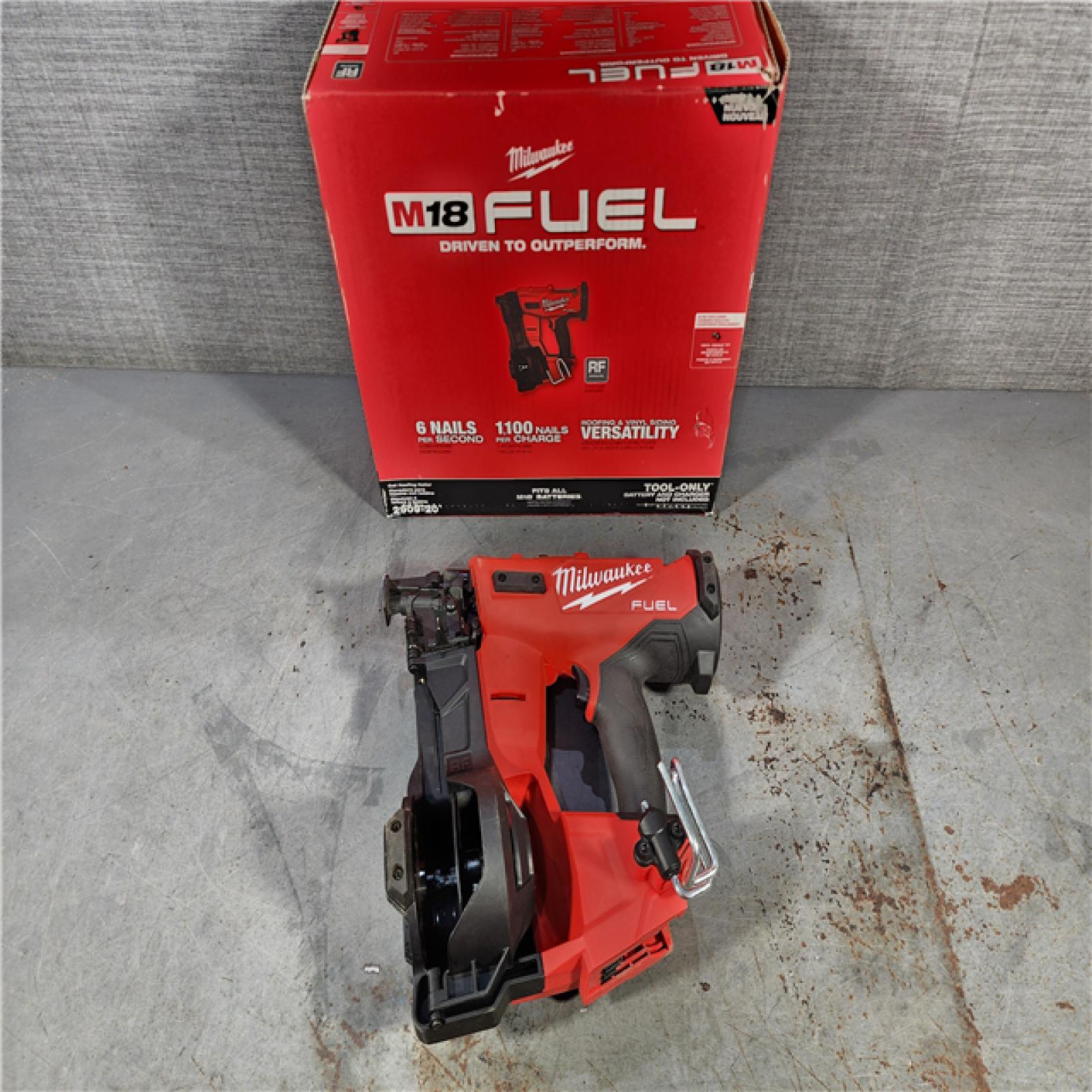 HOUSTON LOCATION - AS-IS M18 FUEL 18-Volt Lithium-Ion Brushless Cordless Coil Roofing Nailer (Tool Only)