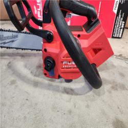 HOUSTON LOCATION - AS-IS (APPEARS LIKE NEW) Milwaukee Tool 2826-20T M18 FUEL 14  Top Handle 18-Volt Lithium-Ion Brushless Electric Cordless Chainsaw (Tool-Only)