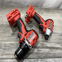 AS-IS MILWAUKEE M18 18V Lithium-Ion Brushless Cordless Compact Drill/Impact Combo Kit (2-Tool) W/(2) 2.0 Ah Batteries, Charger & Bag