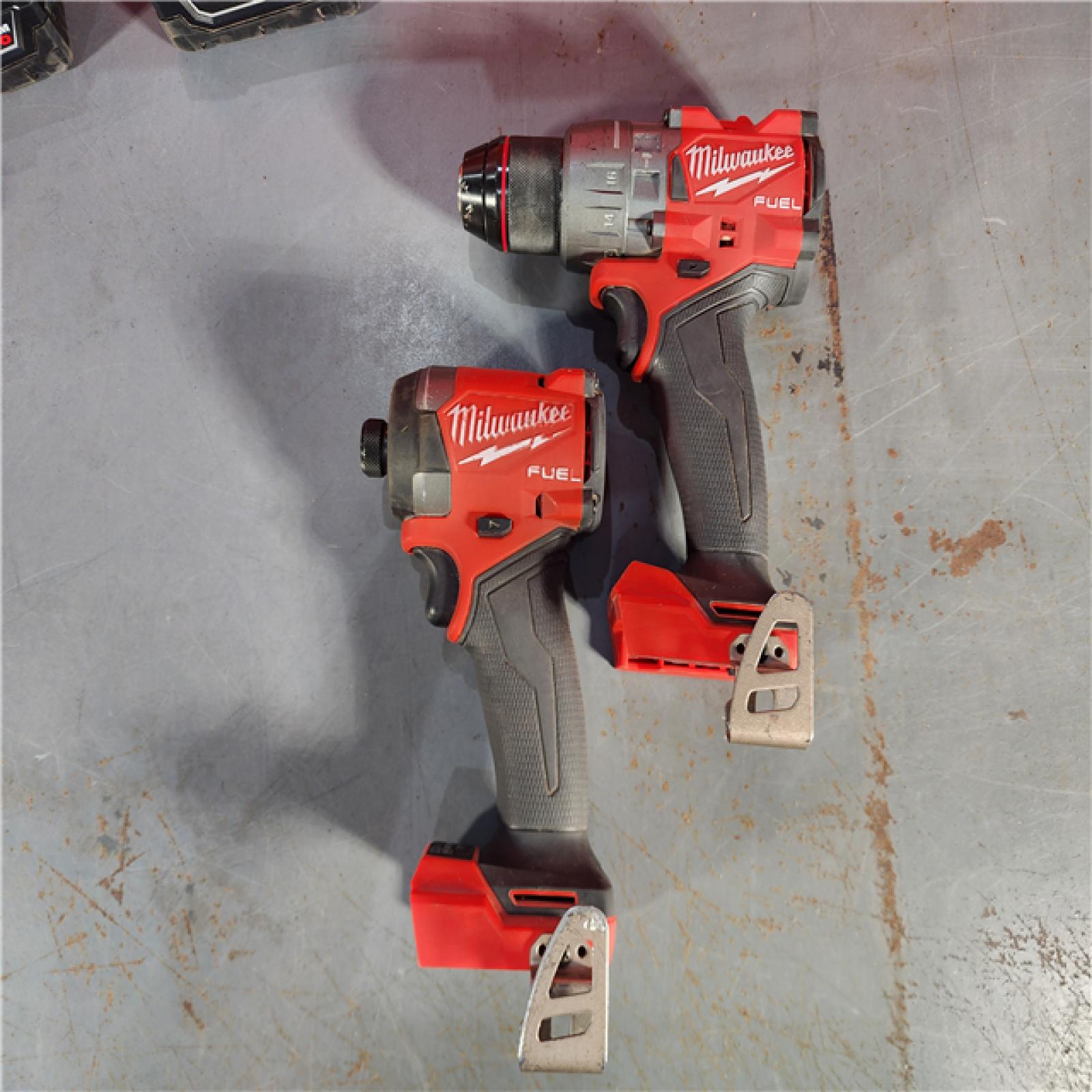 HOUSTON LOCATION - AS-IS Milwaukee M18 FUEL 18V Lithium-Ion Brushless Cordless Hammer Drill and Impact Driver Combo Kit (2-Tool) with 2 Batteries