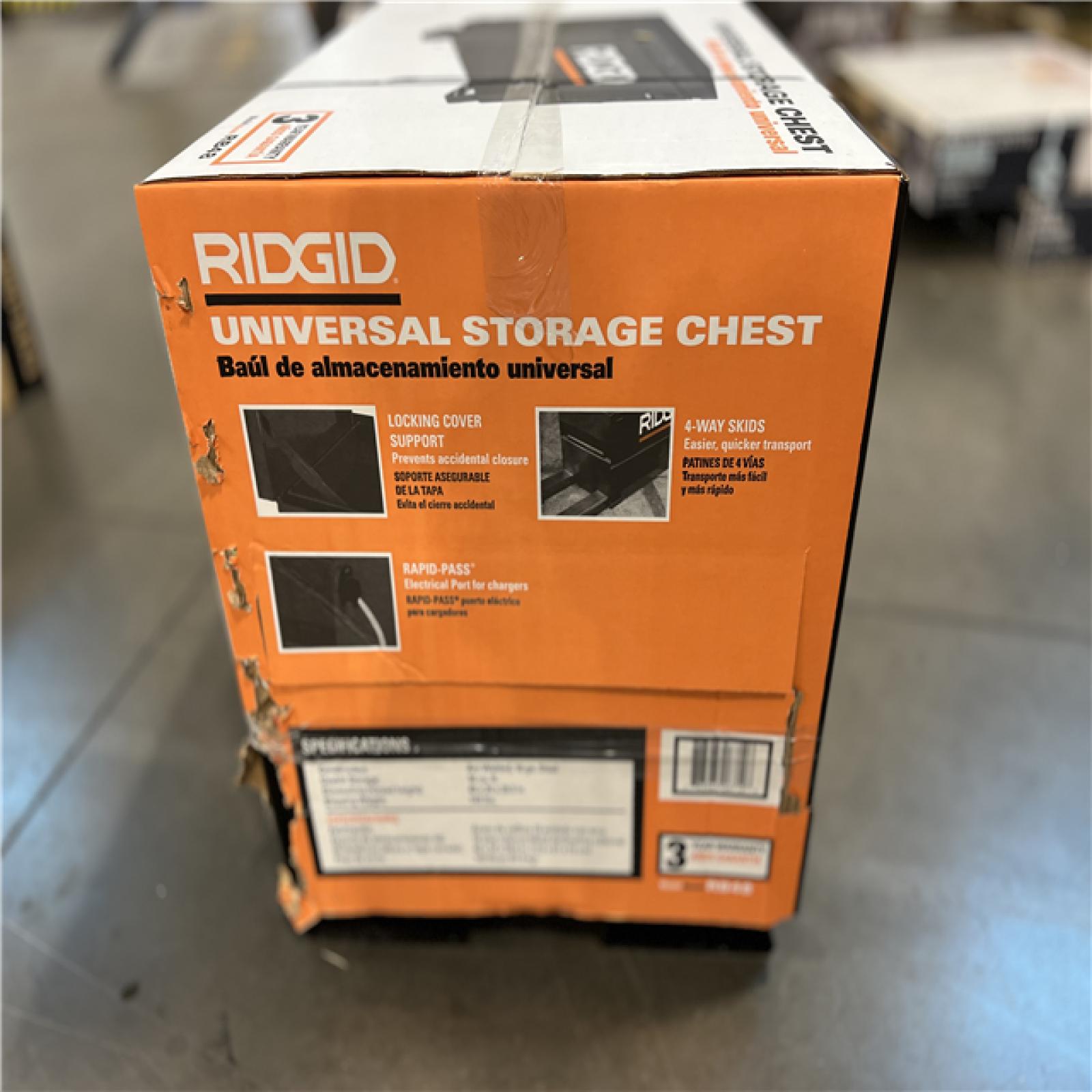 DALLAS LOCATION - RIDGID 48 in. W x 24 in. D x 28.5 in. H Universal Storage Chest