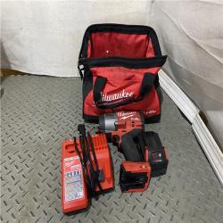 Houston location AS-IS Milwaukee 2967-21B M18 FUEL 1/2 High Torque Impact Wrench W/ Friction Ring 5.0Ah Kit