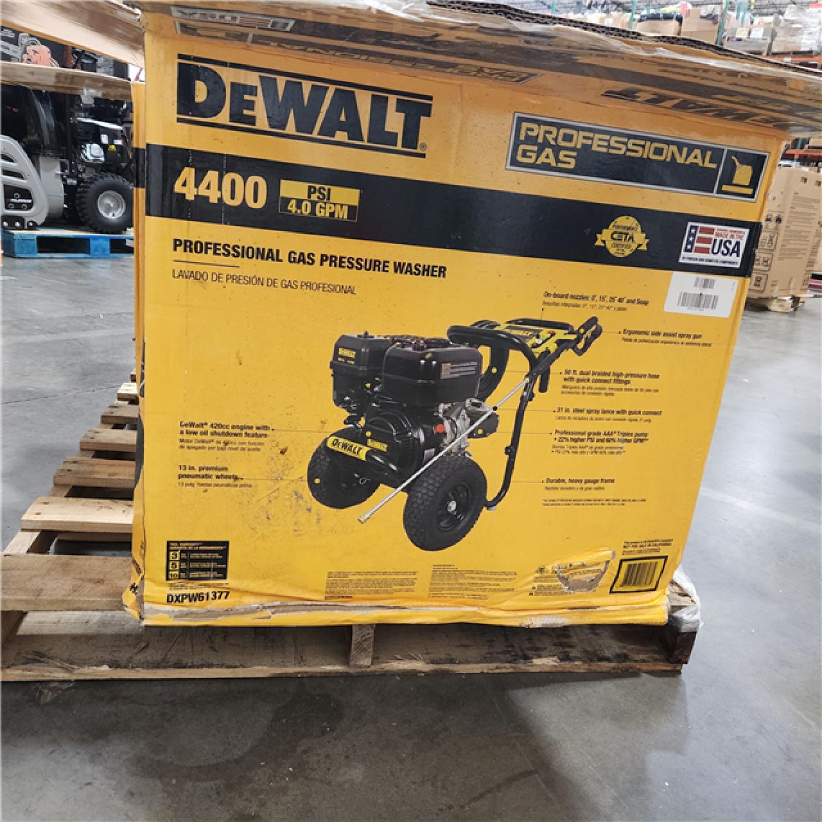 Dallas Location - As-Is DXPW61377 Dewalt 4400 PSI Pressure Washer (Lot Of 2)