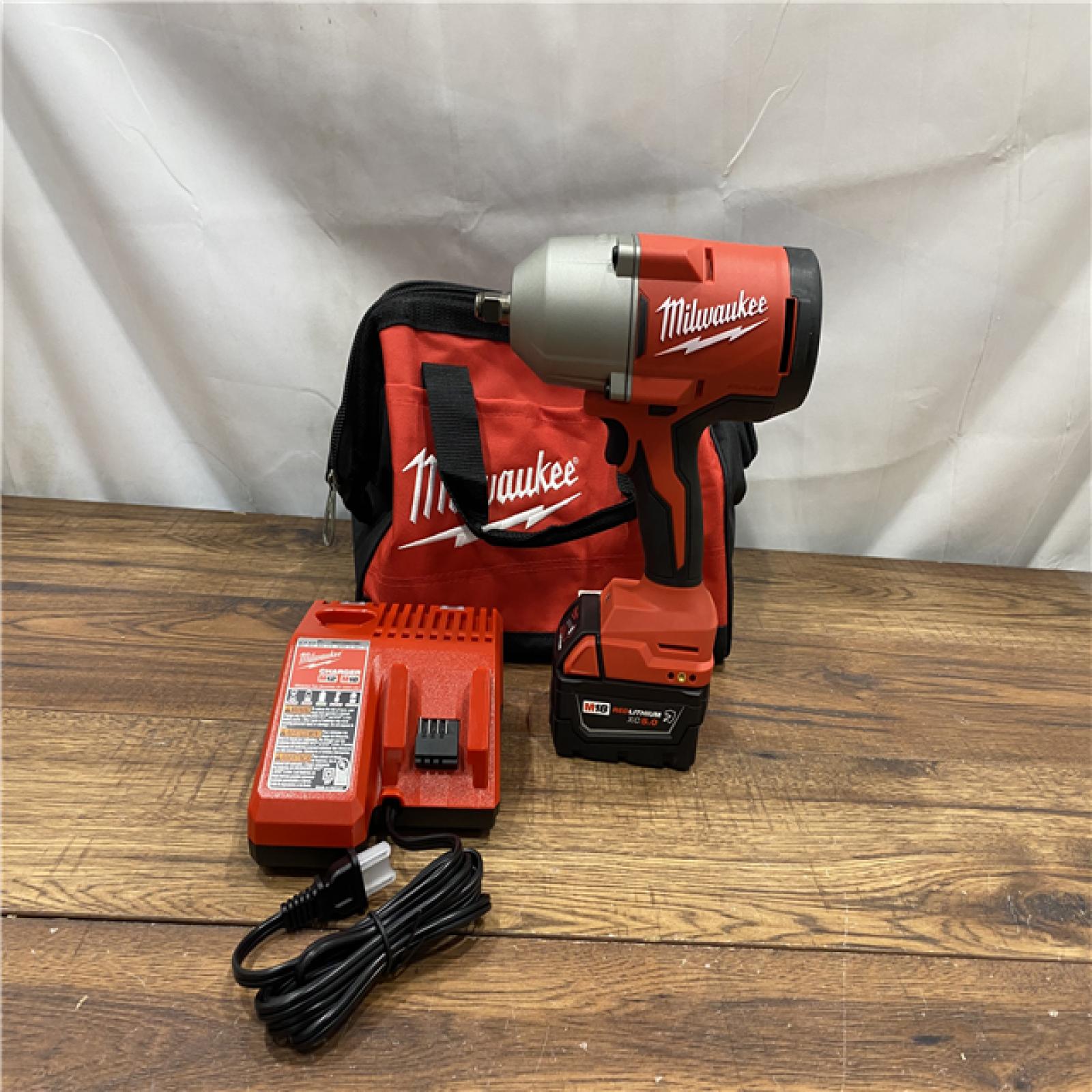 AS IS Milwaukee 18V Cordless 1/2  Impact Wrench with Friction Ring Kit