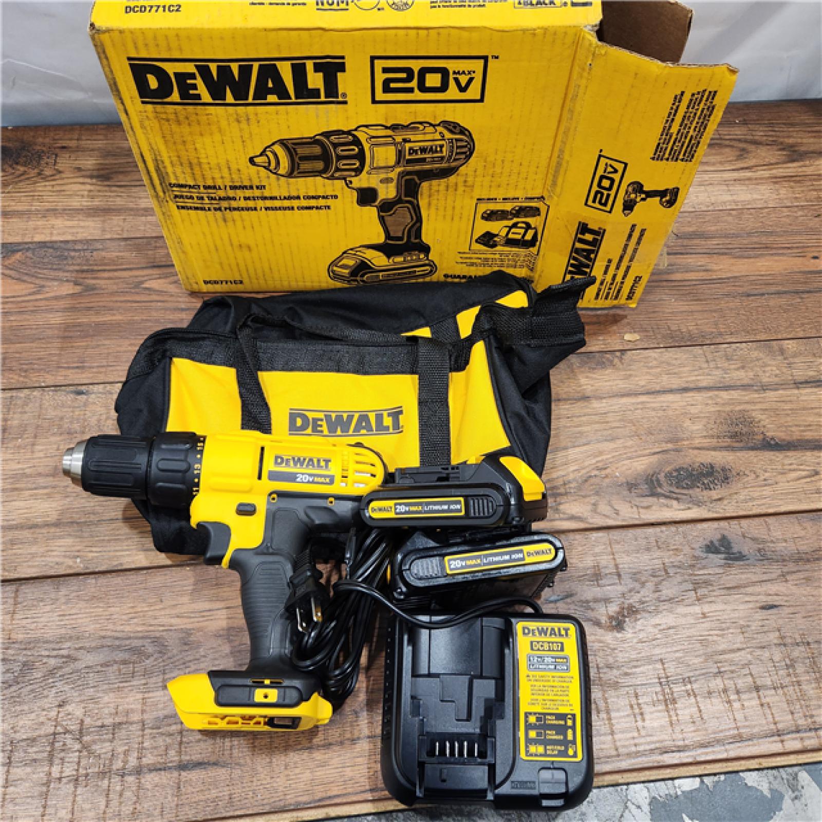 20AS-IS  MAX Cordless 1/2 in. Drill/Driver, (2) 20V 1.3Ah Batteries, Charger and Bag