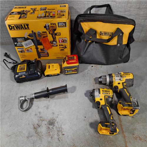 HOUSTON LOCATION - AS-IS DEWALT 20V MAX Cordless Brushless Hammer Drill/Driver 2 Tool Combo Kit with FLEXVOLT ADVANTAGE