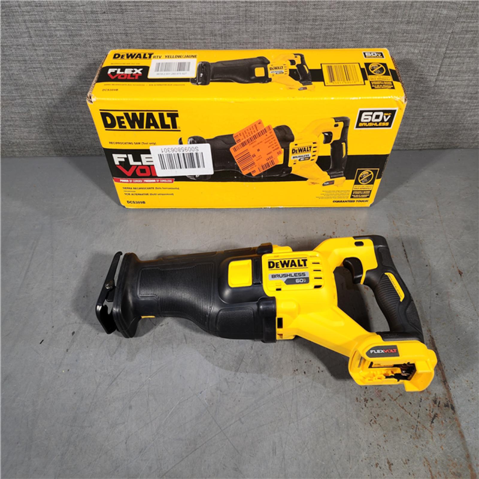 HOUSTON LOCATION - AS-IS DeWalt DCS389B FLEXVOLT 60V MAX Cordless Brushless Reciprocating Saw (Tool-Only)