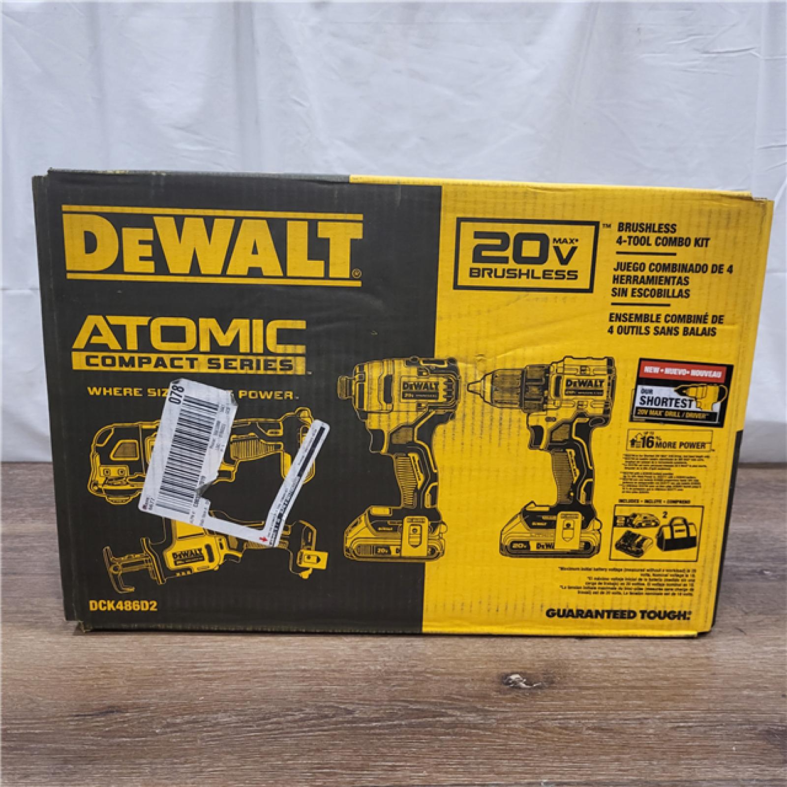 AS-IS DEWALT 20V MAX* XR 4-Tool Combo Kit