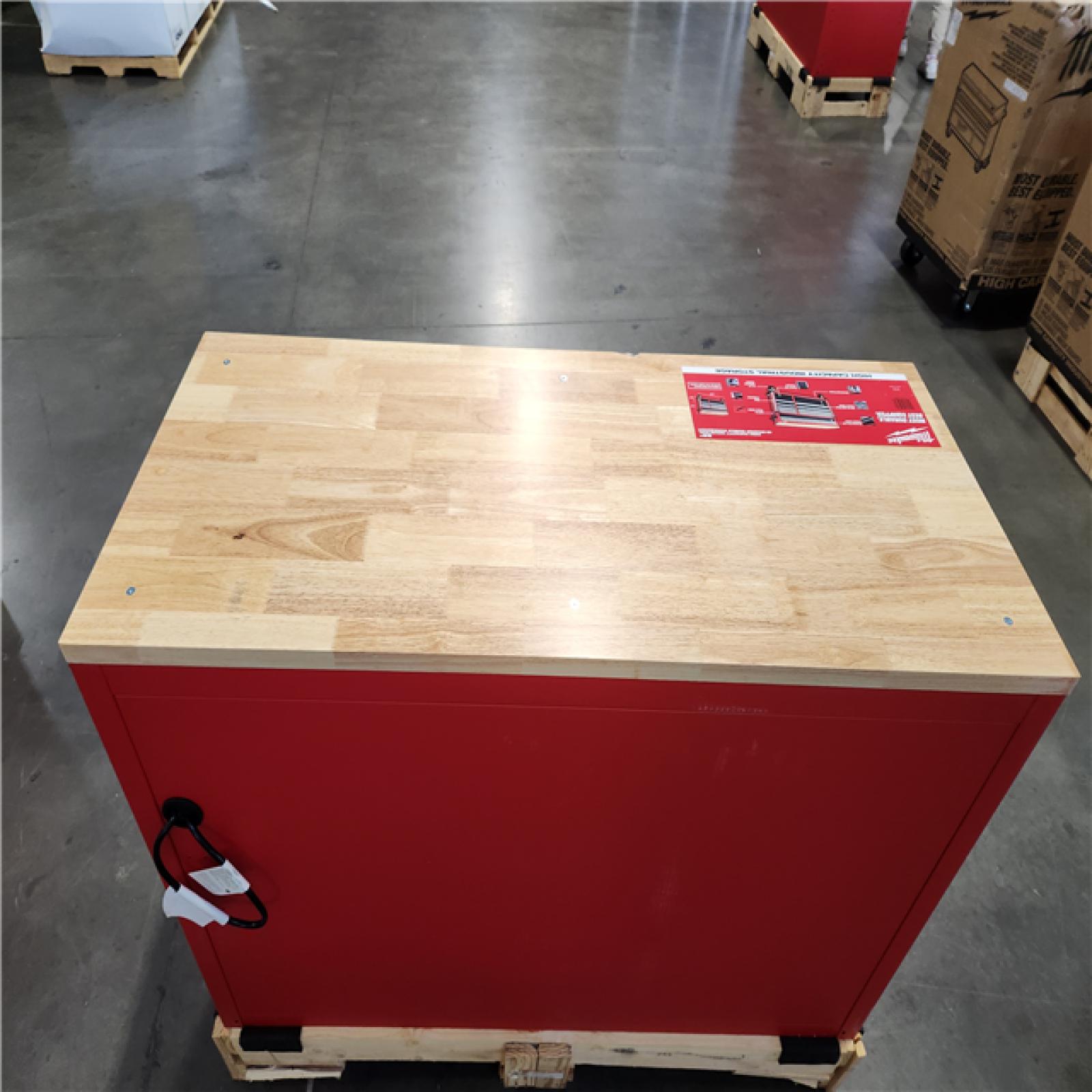 DALLAS LOCATION - Milwaukee Tool Storage 52 in. W Heavy Duty Red Mobile Workbench Cabinet