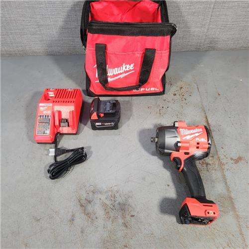 HOUSTON LOCATION - AS-IS Milwaukee M18 1/2 in. Cordless Brushless High Torque Impact Wrench Kit (Battery & Charger)