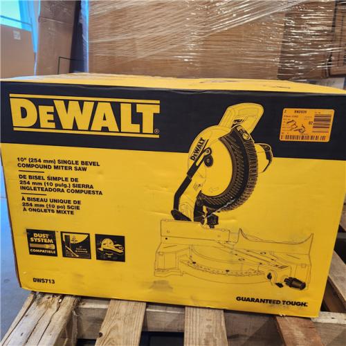 AS-IS DEWALT 15 Amp Corded 10 in. Compound Single Bevel Miter Saw