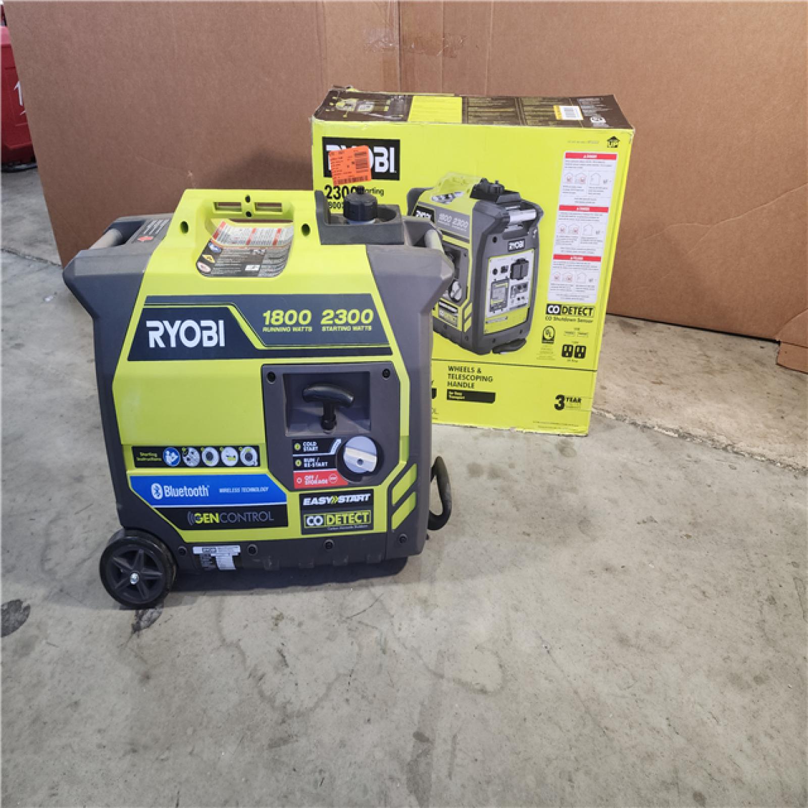 HOUSTON LOCATION - AS-IS 2,300-Watt Recoil Start Bluetooth Super Quiet Gasoline Powered Digital Inverter Generator with CO Shutdown Sensor