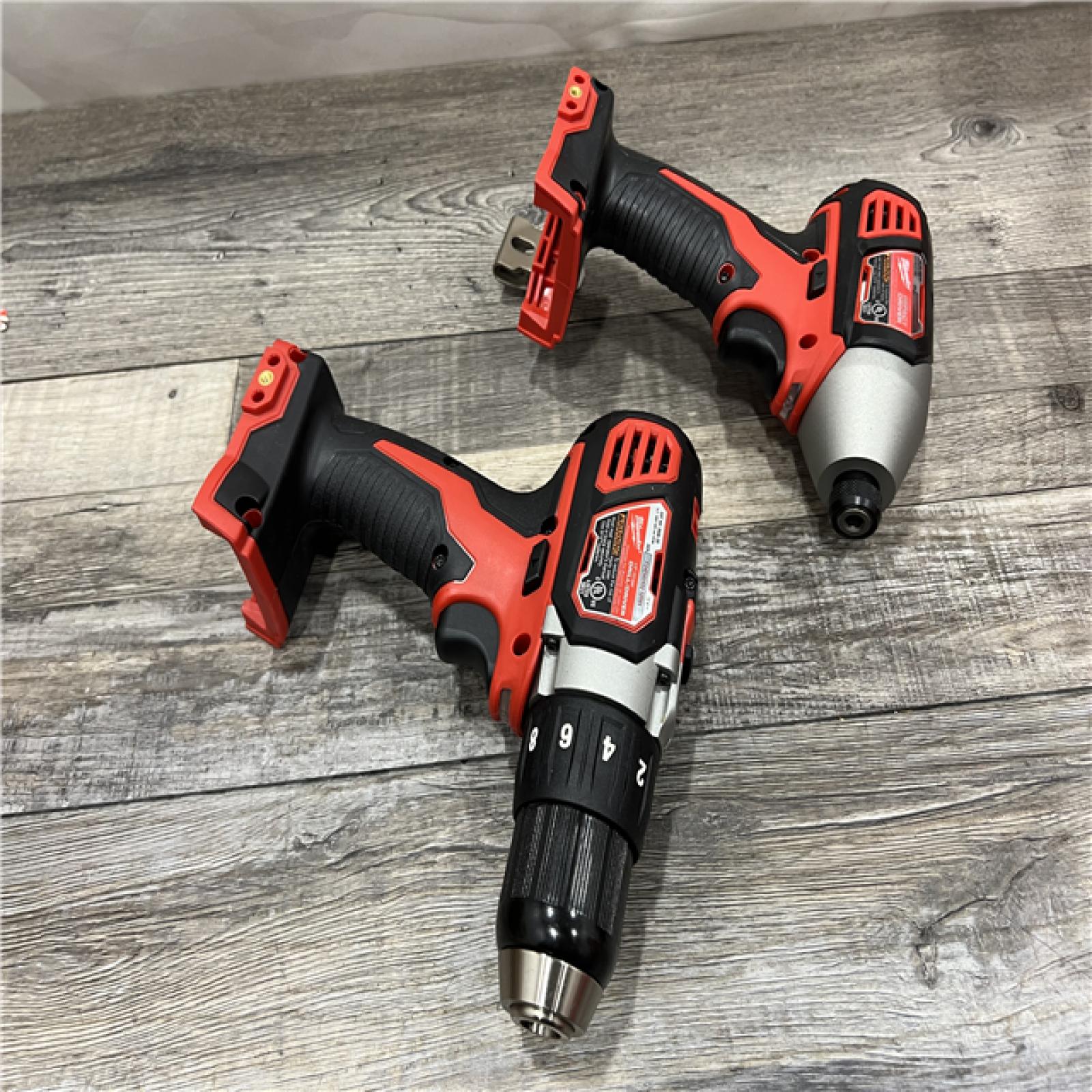 AS-IS Milwaukee M18 18V Cordless Brushed 2 Tool Drill/Driver and Impact Driver Kit