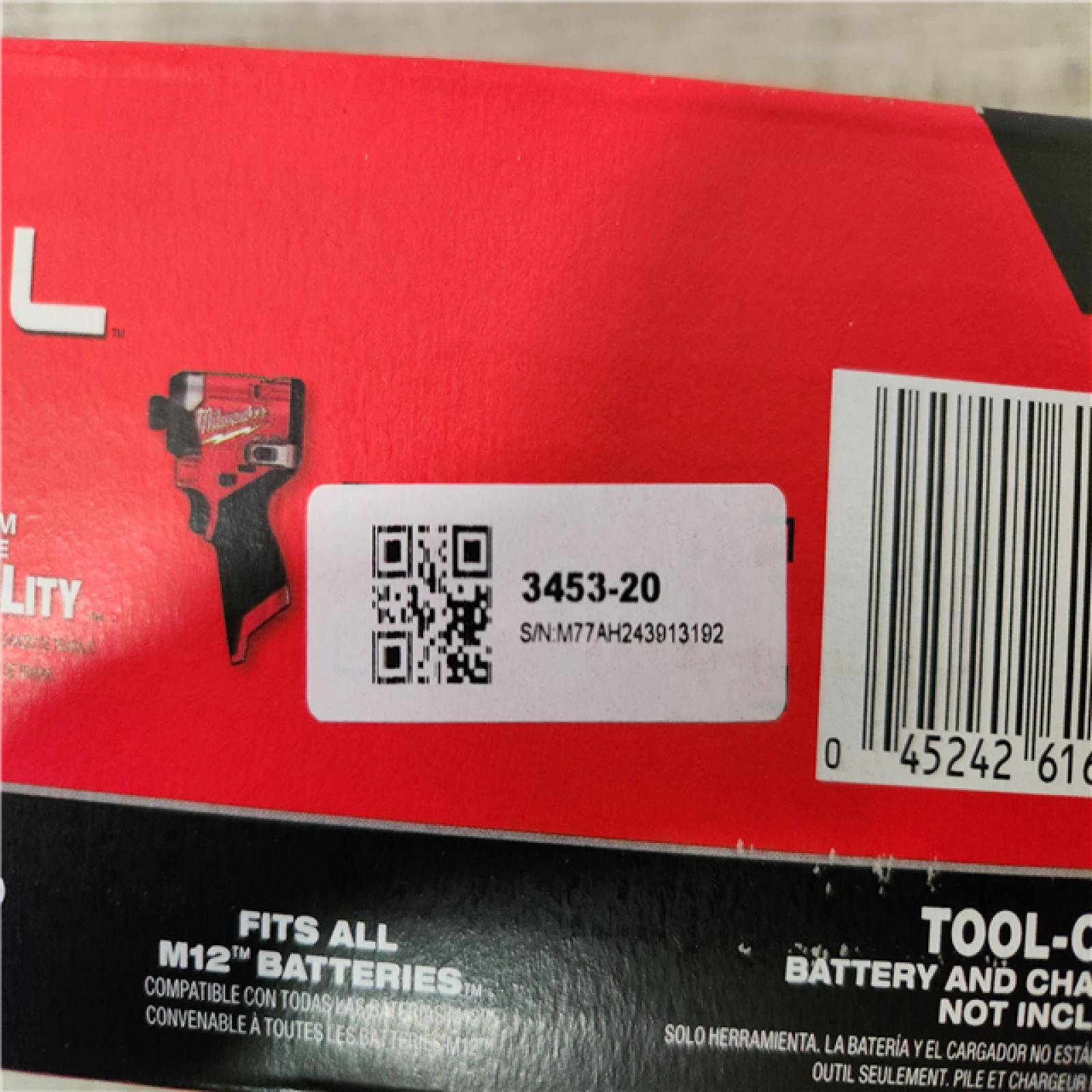 Phoenix Location NEW Milwaukee M12 FUEL 12V Lithium-Ion Brushless Cordless 1/4 in. Hex Impact Driver (Tool-Only)