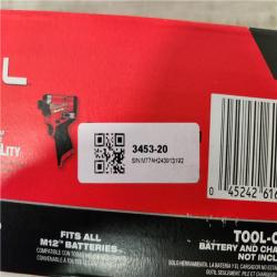 Phoenix Location NEW Milwaukee M12 FUEL 12V Lithium-Ion Brushless Cordless 1/4 in. Hex Impact Driver (Tool-Only)