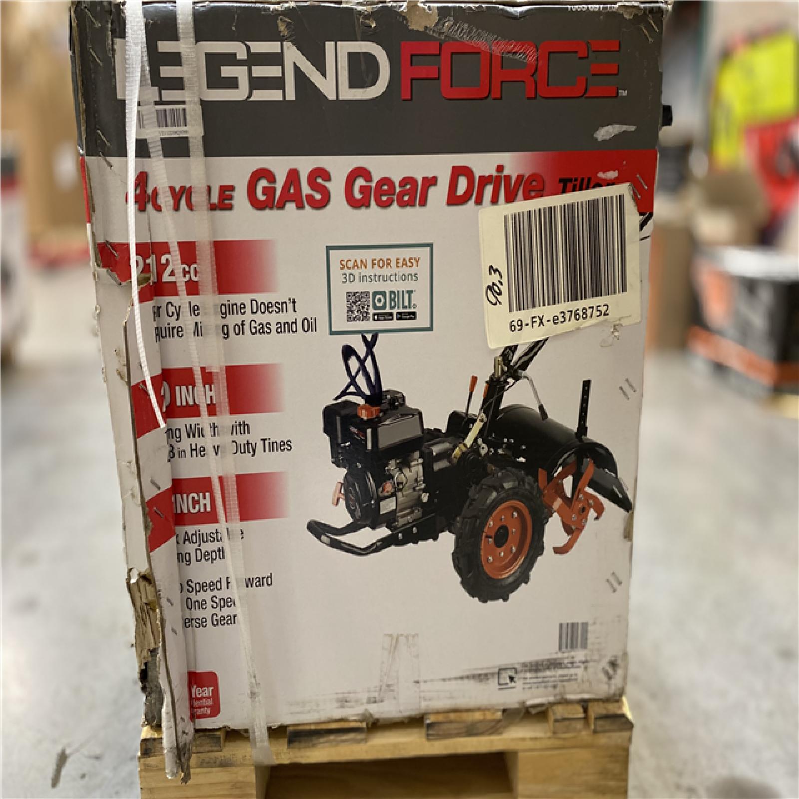 DALLAS LOCATION - Legend Force 20 in. 212 cc Gas Rear Tine Tiller, Forward/Reverse