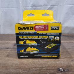 AS-IS DeWalt 20V MAX POWERSTACK DCBP315-2C Lithium-Ion 1.7Ah and 5Ah Battery and Charger Starter Kit 3 Pc