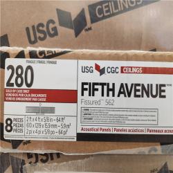 Phoenix Location USG Ceilings 2 ft. x 4 ft. Fifth Avenue White Square Edge Lay-In Ceiling Tile, Case of 8 (640 sq. ft.) 10 Pack