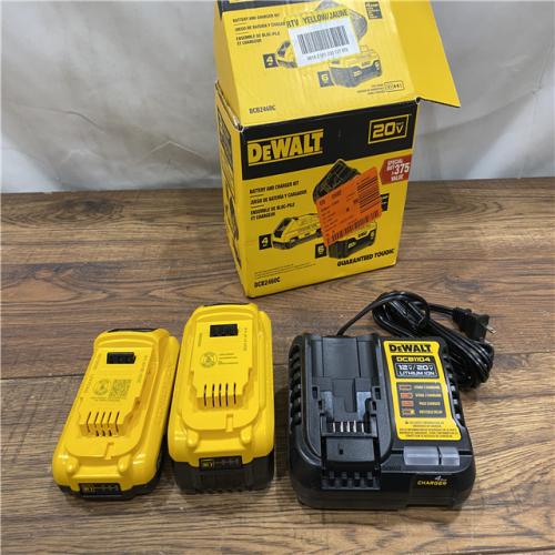 AS IS DEWALT 20V MAX Lithium-Ion 6.0Ah and 4.0Ah Battery and Charger Starter Kit