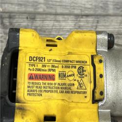 AS-IS DEWALT ATOMIC 20V MAX Cordless Brushless 1/2 in. Variable Speed Impact Wrench (Tool Only)