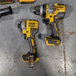 HOUSTON LOCATION - AS-IS (APPEARS LIKE NEW) 20V MAX Cordless Brushless Hammer Drill/Driver 2 Tool Combo Kit with FLEXVOLT ADVANTAGE