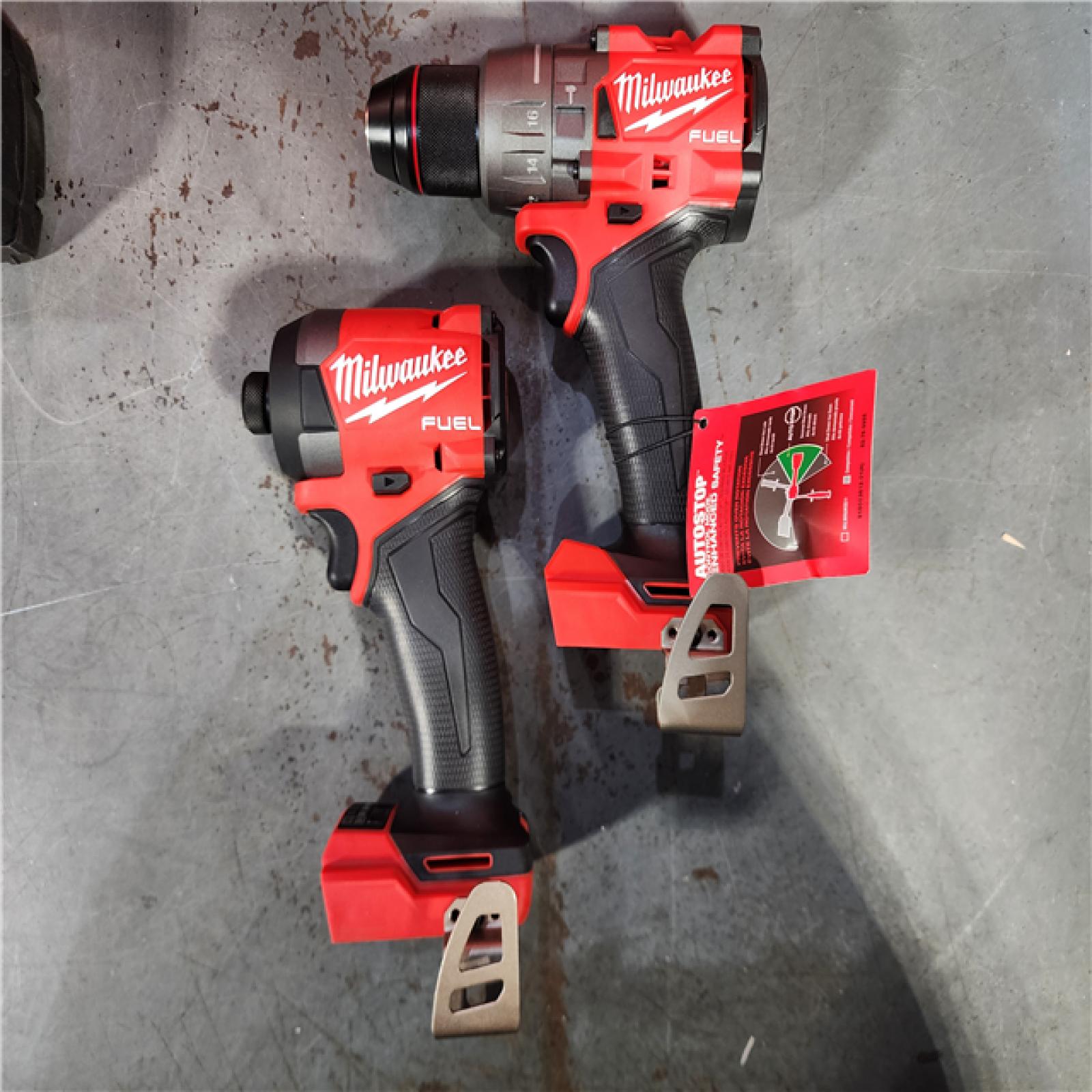 HOUSTON LOCATION - AS-IS (APPEARS LIKE NEW) Milwaukee M18 FUEL 18V Lithium-Ion Brushless Cordless Hammer Drill and Impact Driver Combo Kit (2-Tool) with 2 Batteries