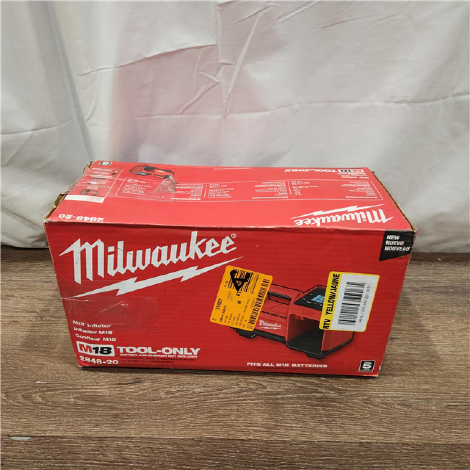 AS-IS Milwaukee M18 18 V 150 PSI Tire Inflator