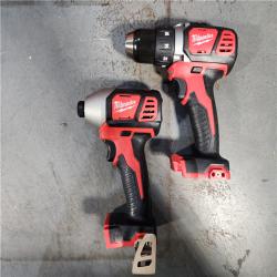 HOUSTON LOCATION - AS-IS Milwaukee M18 18V Cordless Brushed 2 Tool Drill/Driver and Impact Driver Kit