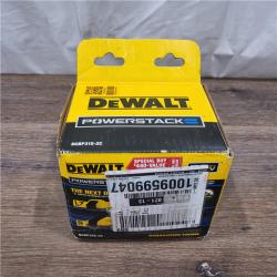 AS-IS DeWalt 20V MAX POWERSTACK DCBP315-2C Lithium-Ion 1.7Ah and 5Ah Battery and Charger Starter Kit 3 Pc