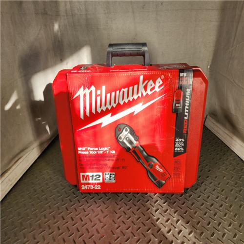 HOUSTON LOCATION - AS-IS Milwaukee M12 Force Logic Press Tool 1/2 in. to 1 in. Kit