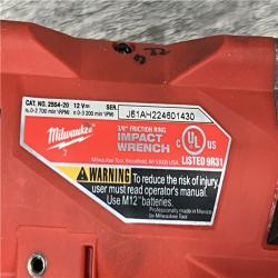 AS-IS MILWAUKEE M12 FUEL 12V Lithium-Ion Brushless Cordless Stubby 3/8 in. Impact Wrench (Tool-Only)