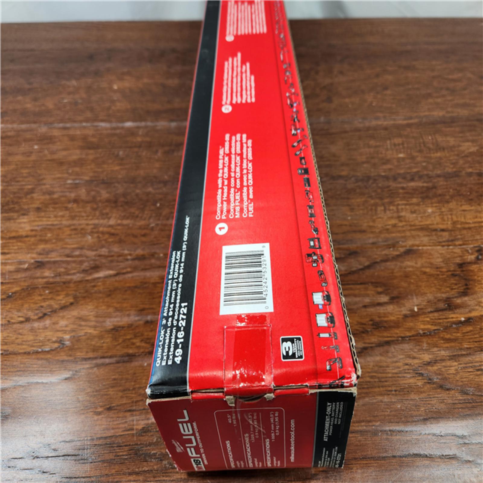 NEW! Milwaukee M18 FUEL 18V 3-foot Quik-Lok Extension Attachment