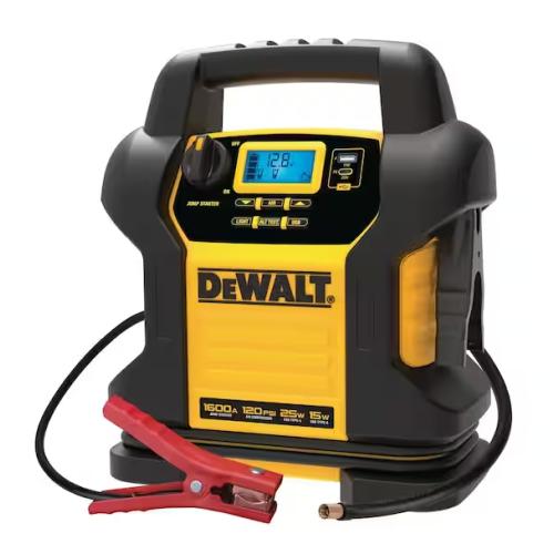 NEW! - DEWALT 1600 Peak Amp Jump Starter with Digital Compressor and USB Power Bank