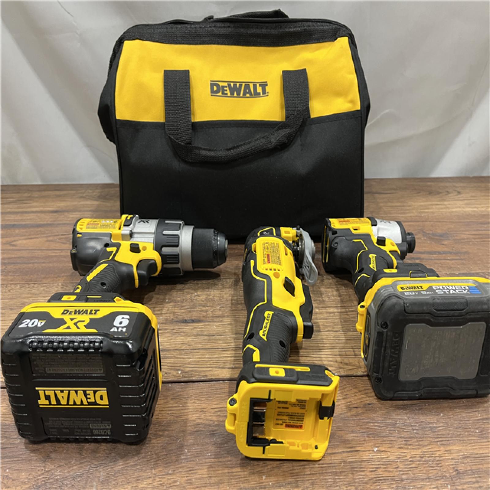 AS IS DEWALT 20-Volt Lithium-Ion Cordless 3-Tool Combo Kit with FLEXVOLT 9 Ah and 20V 6 Ah Batteries and Charger