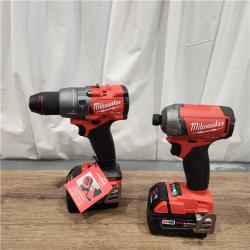 AS-IS Milwaukee M18 FUEL 18V Lithium-Ion Brushless Cordless Hammer Drill and Impact Driver Combo Kit (2-Tool) with 2 Batteries