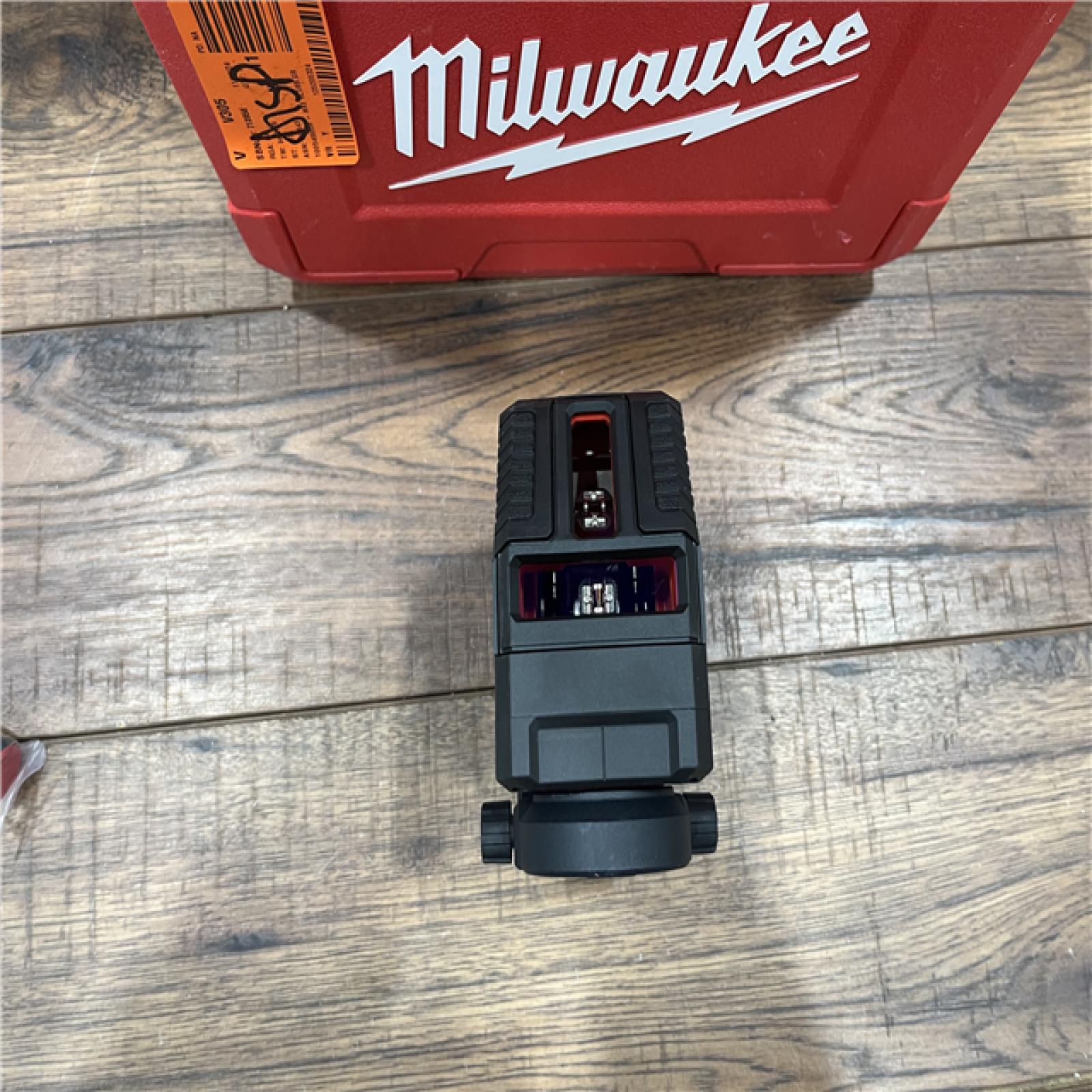 AS-IS MILWAUKEE 100 Ft. REDLITHIUM Lithium-Ion USB Green Rechargeable Cross Line Laser Level with Charger