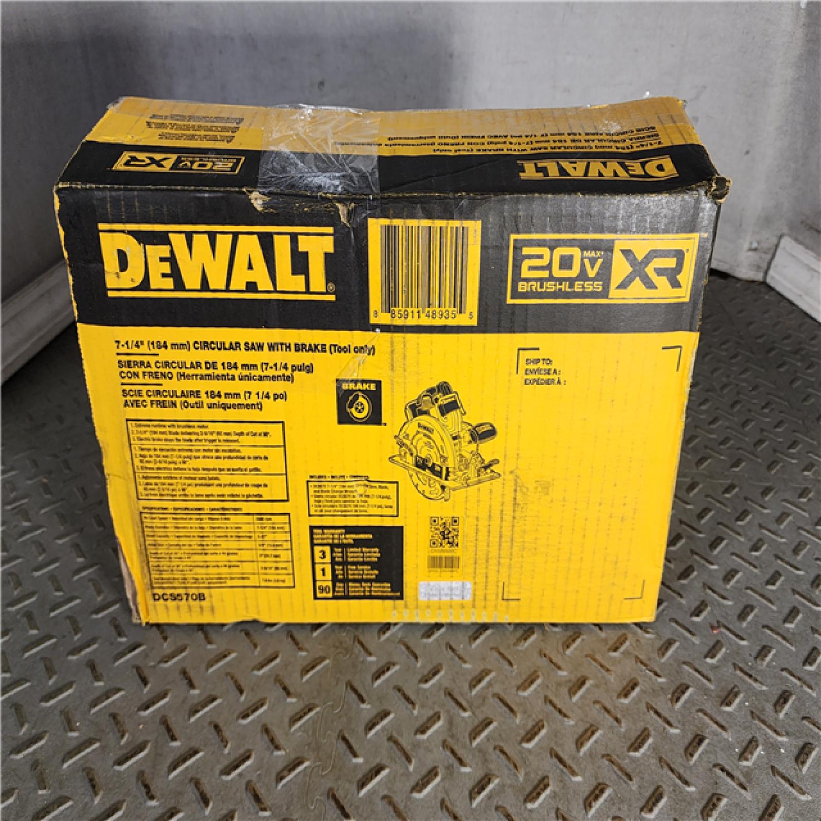 HOUSTON LOCATION - AS-IS DEWALT  20V MAX XR Cordless Brushless Circular Saw (Tool Only)