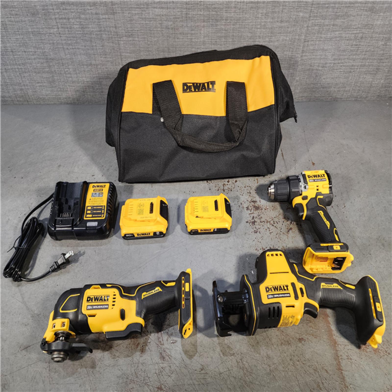 HOUSTON LOCATION - AS-IS (APPEARS LIKE NEW) DEWALT 3 TOOL COMBO KIT W/ (2) BATTERY & CHARGER