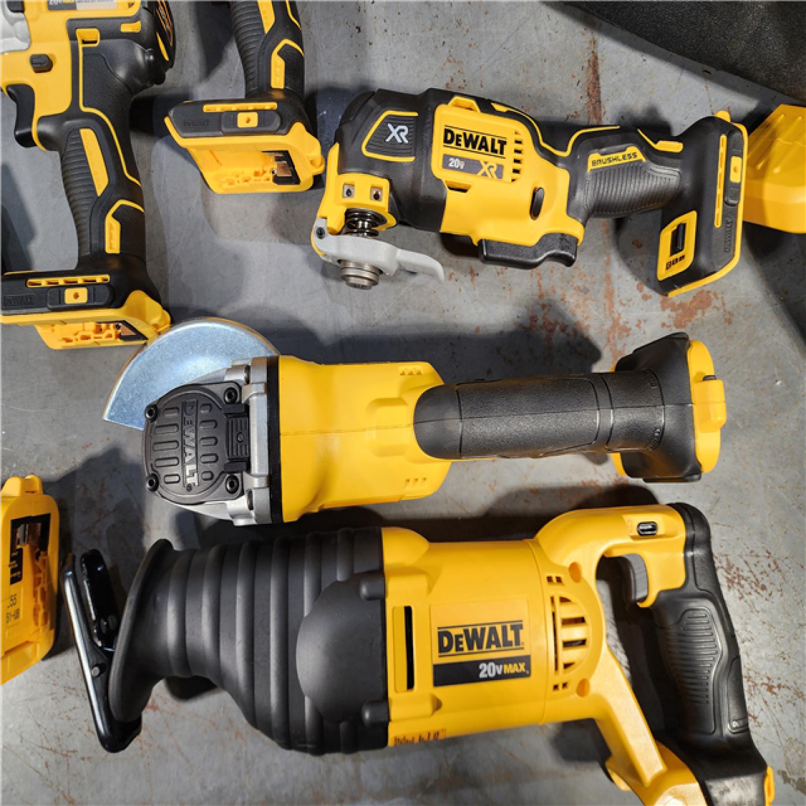 HOUSTON LOCATION - AS-IS (APPEARS LIKE NEW) DEWALT 20-Volt Max Lithium-Ion 10-Tool Cordless Combo Kit with Two 2.0 Ah Batteries, Charger and 2 Bags