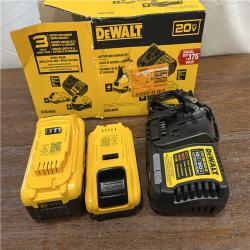 AS-ISDEWALT 20V MAX Lithium-Ion 6.0Ah and 4.0Ah Battery and Charger Starter Kit