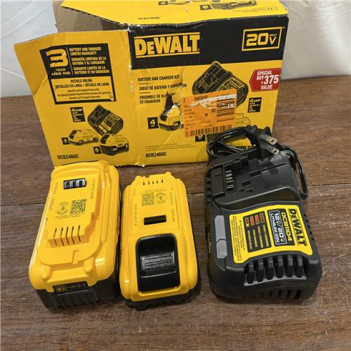 AS-ISDEWALT 20V MAX Lithium-Ion 6.0Ah and 4.0Ah Battery and Charger Starter Kit