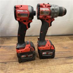 AS-IS Milwaukee M18 FUEL 18V Lithium-Ion Brushless Cordless Hammer Drill and Impact Driver Combo Kit (2-Tool)