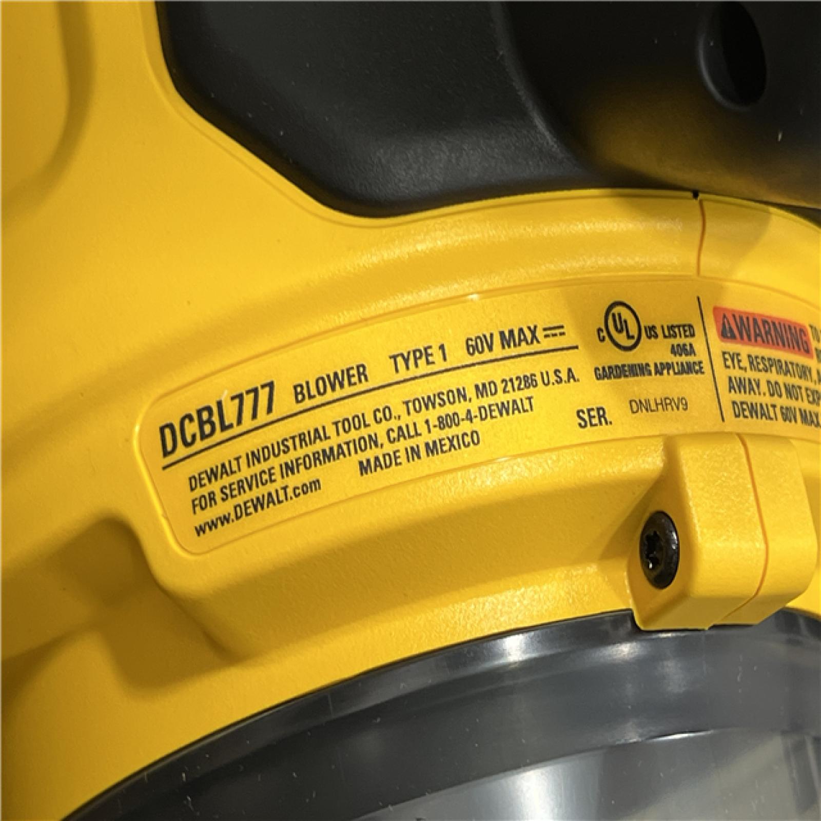 AS-IS DEWALT FLEXVOLT 60V MAX 160 MPH 760 CFM Brushless Cordless Battery Powered Blower (Tool-Only)