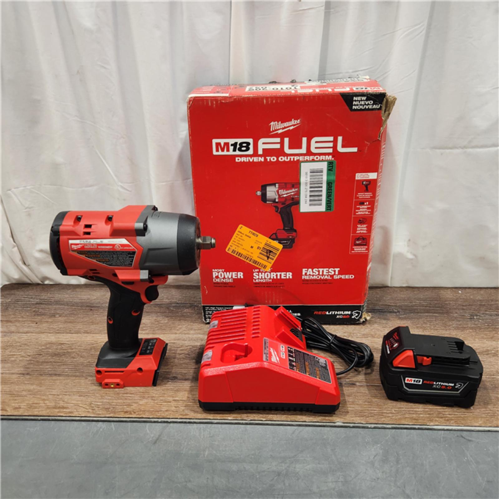 AS IS Milwaukee M18 1/2 in. Cordless Brushless High Torque Impact Wrench Kit (Battery & Charger)