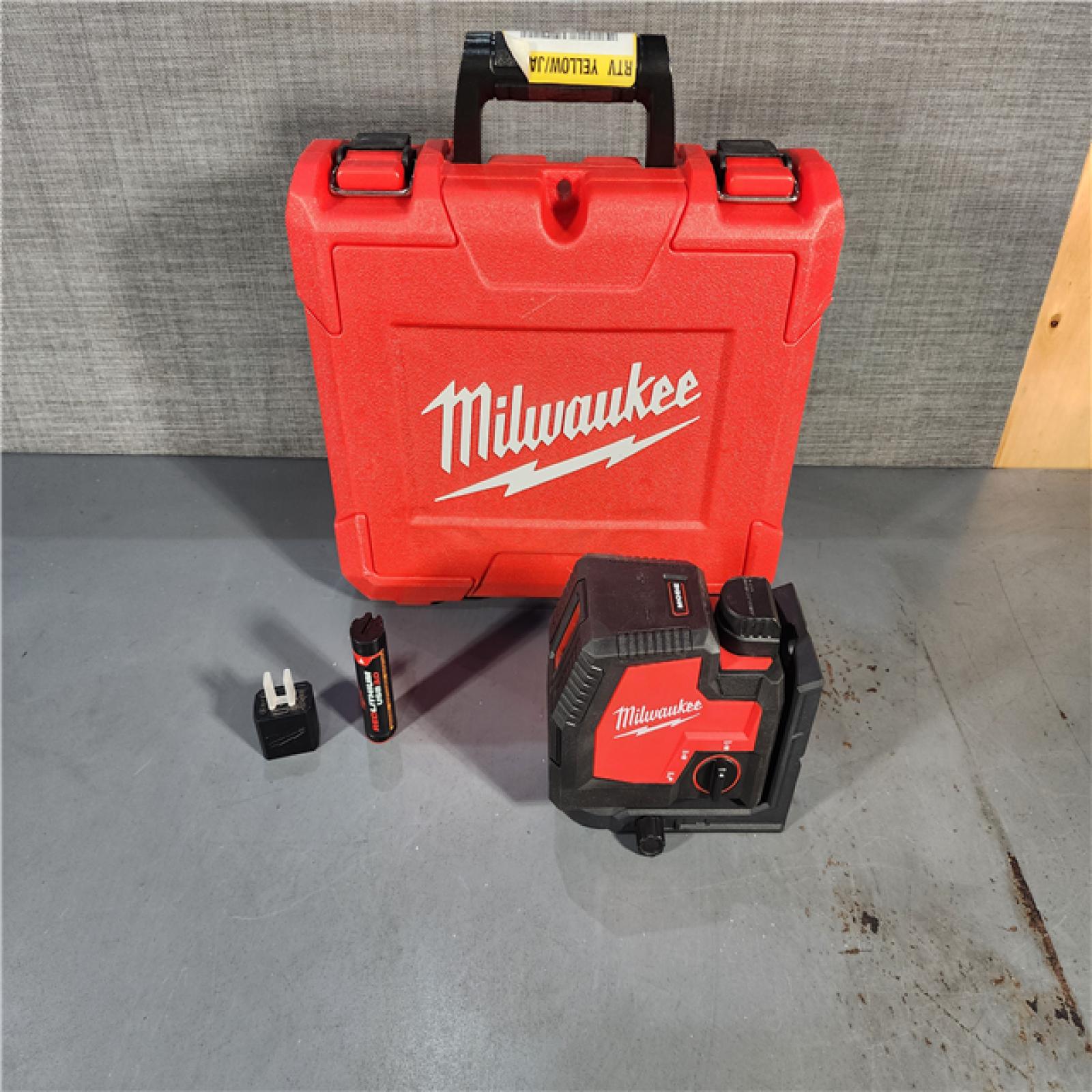 HOUSTON LOCATION - AS-IS 100 Ft. REDLITHIUM Lithium-Ion USB Green Rechargeable Cross Line Laser Level (NO CHARGER)