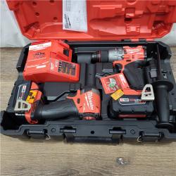 AS-IS M18 FUEL 18V Lithium-Ion Brushless Cordless Hammer Drill and Impact Driver Combo Kit (2-Tool) with 2 Batteries