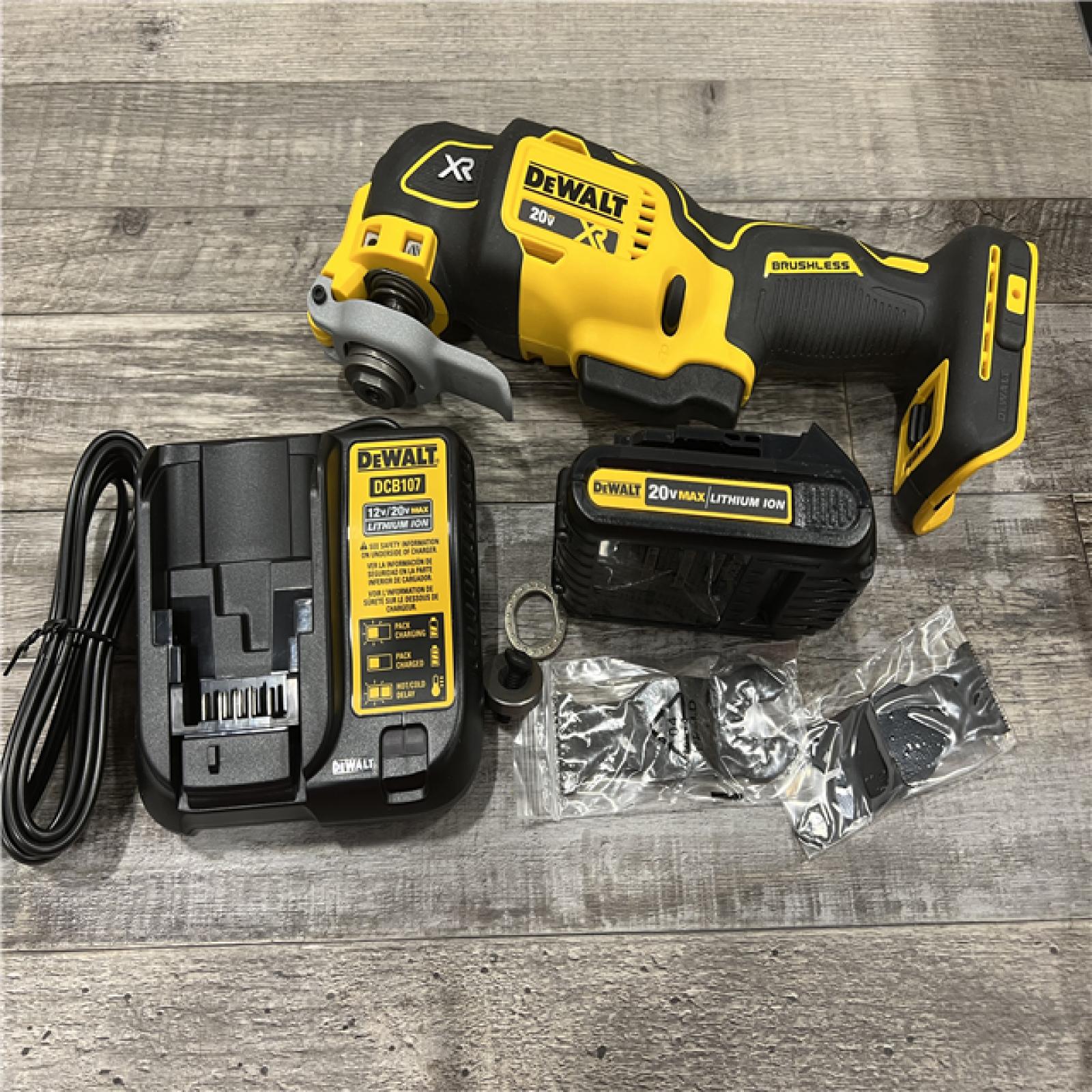 AS-IS DEWALT DCS356C1 20V MAX XR Lithium-Ion Brushless Cordless 3-Speed Oscillating Multi-Tool Kit 1.5 Ah